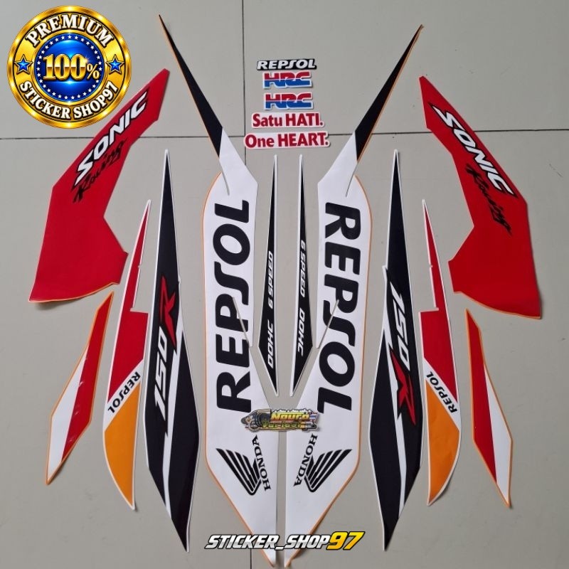 Striping Honda Sonic 150 r 2015 2016 repsol kualitas original