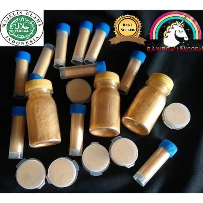 HALAL METALLIC GOLD LUSTRE DUST EMAS EDIBLE BUBUK LUSTER CAKE KUE 2G