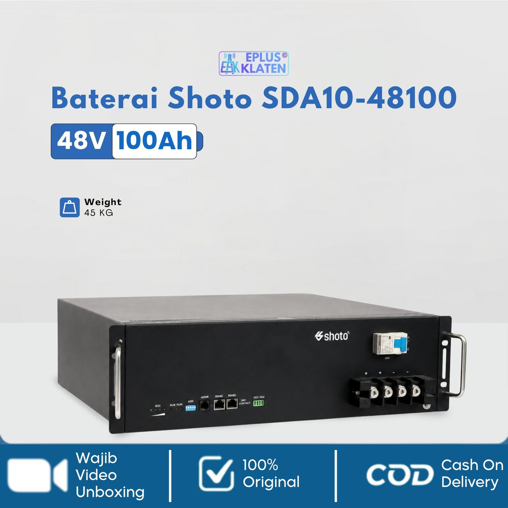 Baterai Shoto SDA10-48100 48V 100Ah Lithium LifePO4 Battery USED MCB PLTS Panel Surya Backup Listrik