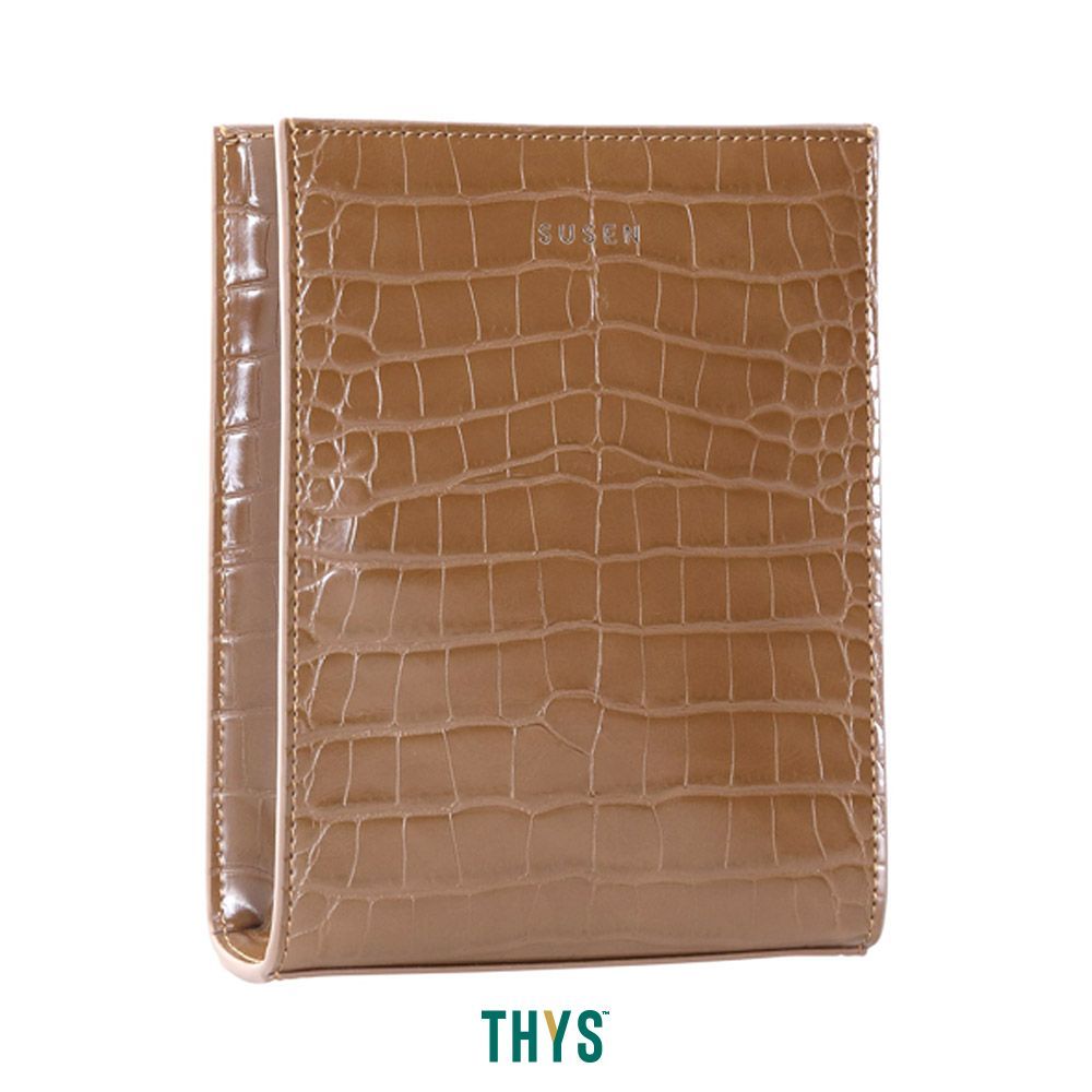 THYS SUSEN Tas Selempang Croco Flat Pouch 2006 - Cokelat Sling Bag Crossbody Bag Tas Bahu Tas Slempa