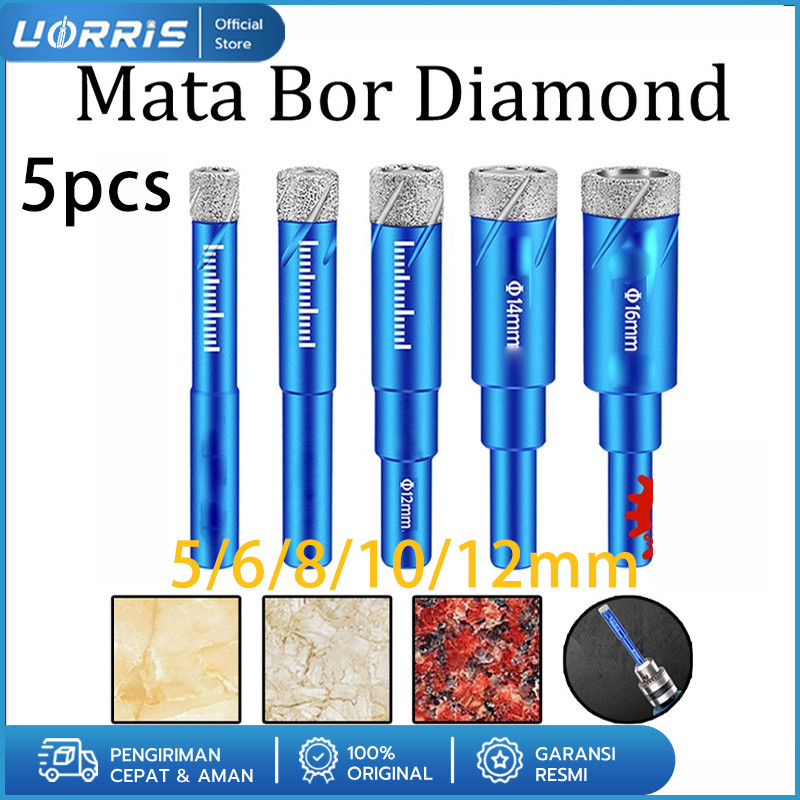 5pcs/Set Mata Bor Keramik Dan Granit Mata Bor Keramik Set Mata Bor Kaca Set Untuk Kaca / Marmer / Gr