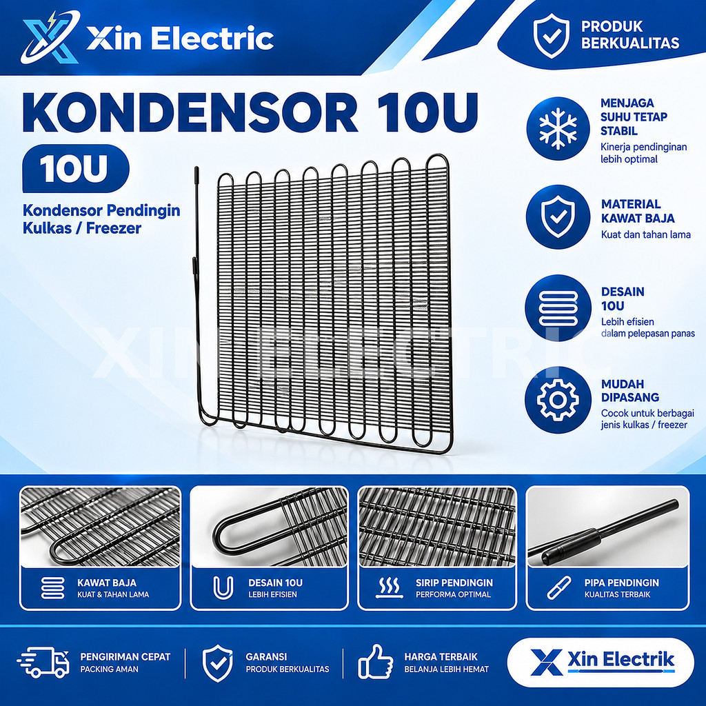 Kondensor Kulkas Showcase 10U U10 Universal Pendingin Freezer untuk Polytron Sharp LG