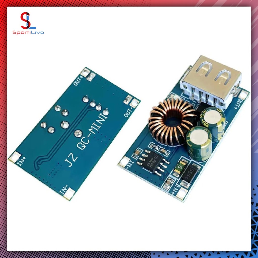 SPORTI Modul Step Down Usb Dc 12v 24v Ke 5v QC3.0 Quick Charge QCMINI