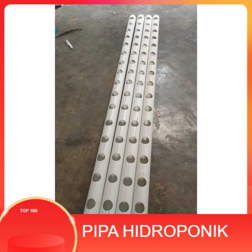 RUMAH HIDROPONIK/ PIPA HIDROPONIK Pipa Hidroponik Panjang 2 Meter x 20 lubang Tanam