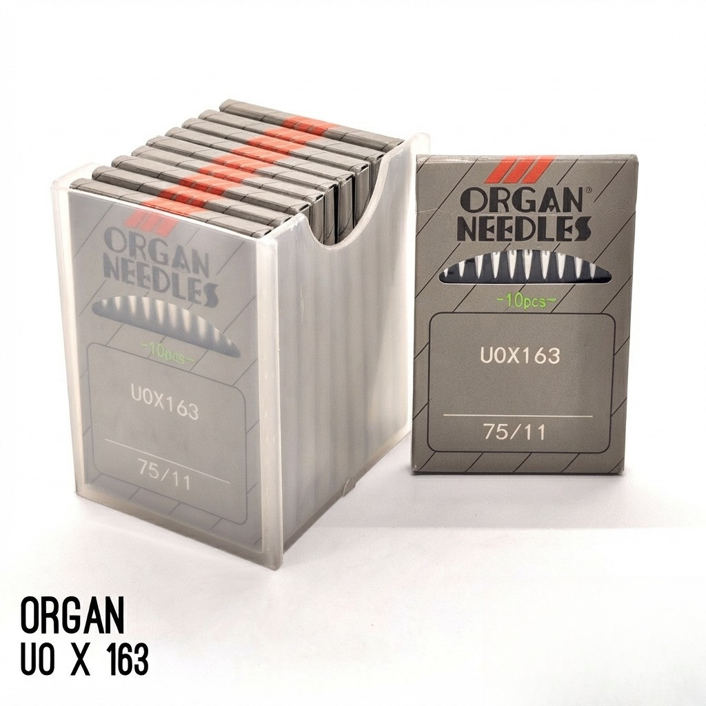24 JAM  Jarum Jahit UOx163 Organ Needles Japan Picot Peacock Pikok Renda Kansai Jepang UO x 163 Doub