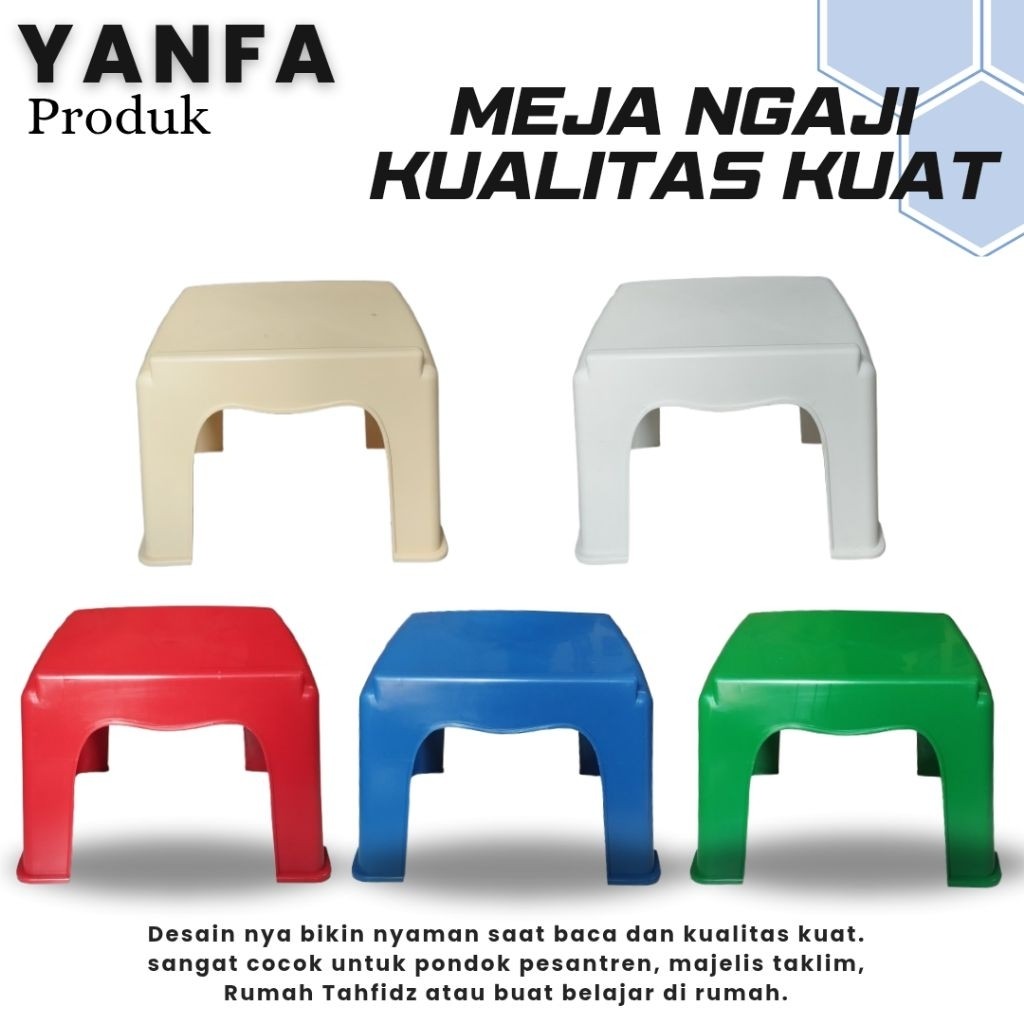 YANFA MEJA NGAJI PLASTIK, LEKAR NGAJI, MEJA BACA