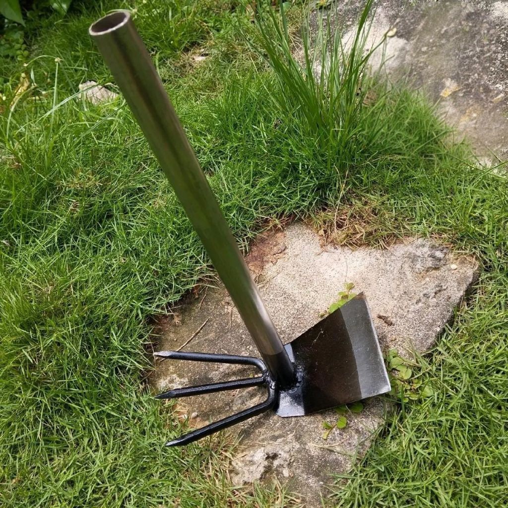 Cangkul Garuk 2 in 1 Full Besi - Cangkul Garuk Gulma Rumput Liar - Cangkul Multifungsi - Alat Berkeb