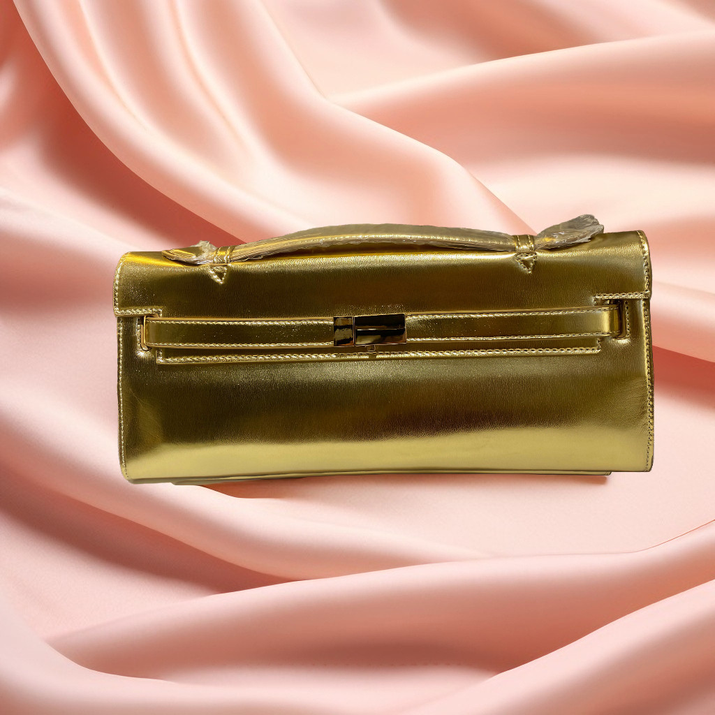 Junie Clutch Gold Tas Wanita Tas Pesta Dompet Pesta Mewah Tas Tangan