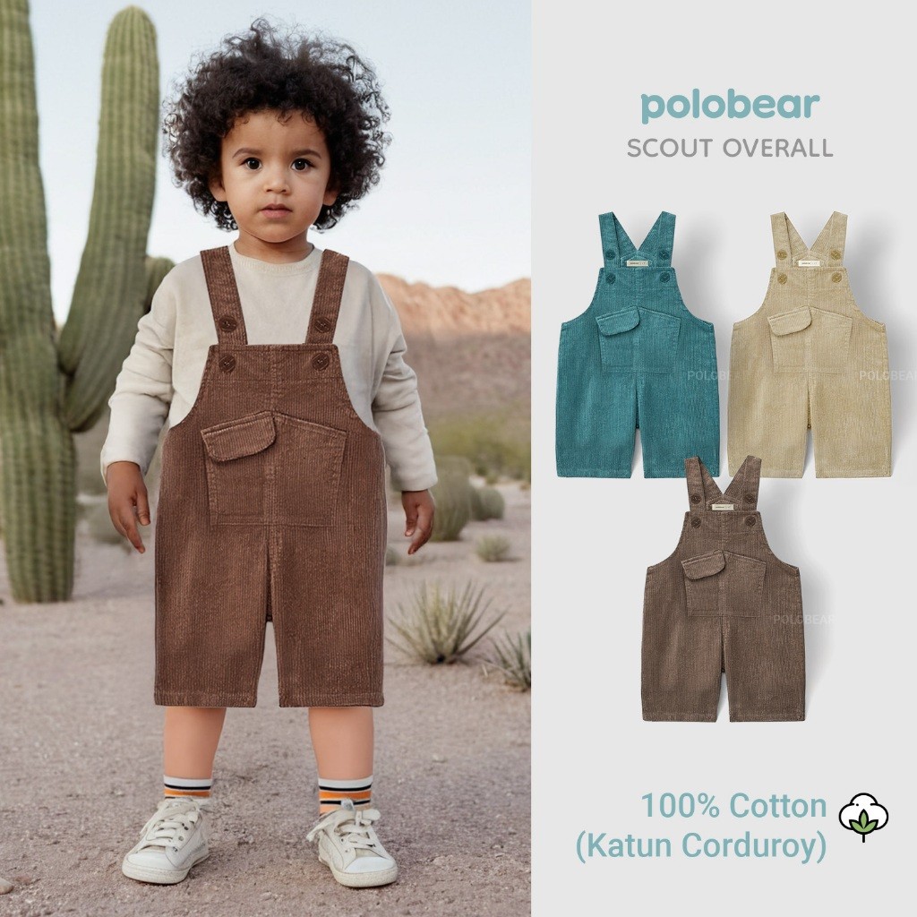 CALIOGRI.SHOP POLOBEAR - Scout Overall (Celana Kodok Corduroy Anak)