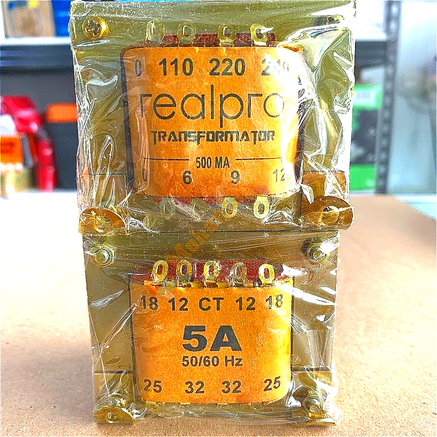 TRAFO TRAVO REALPRO 5A 5 AMPERE CT 12V 18V 25V 32V VOLT MURNI TEMBAGA