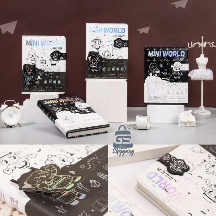 Mini World Notebook Buku Catatan Anak Remaja Lucu Diary / Jurnal agenda Buku tulis - 2114