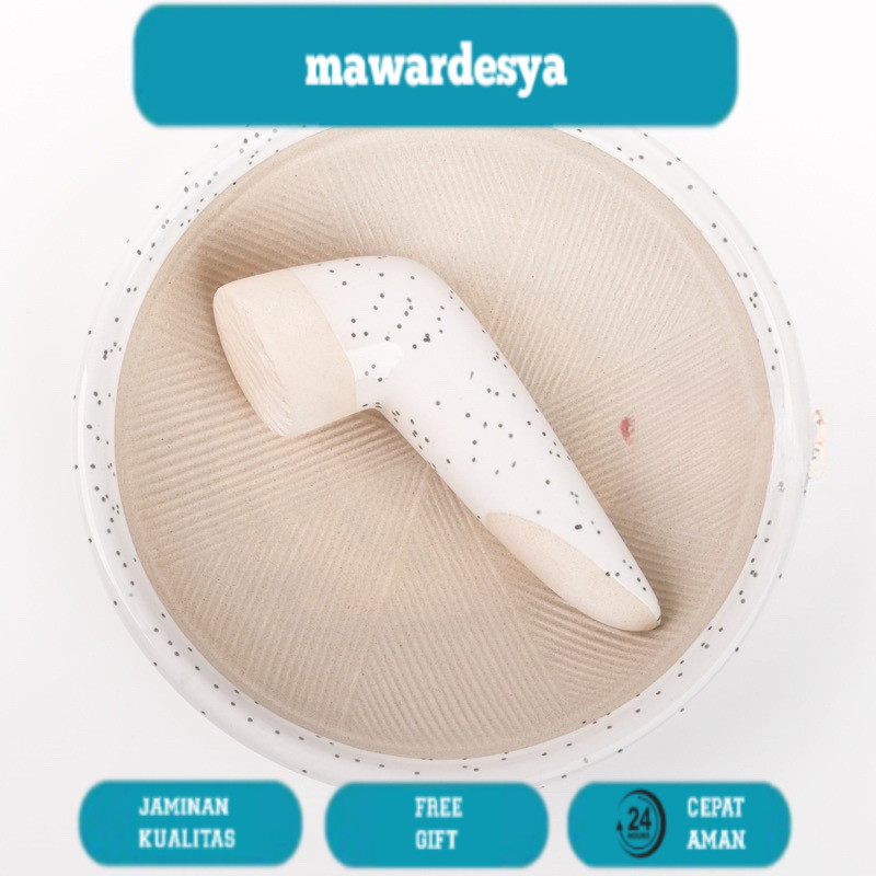 Cobek Keramik dan Uleg Keramik Kekinian "Gemma"