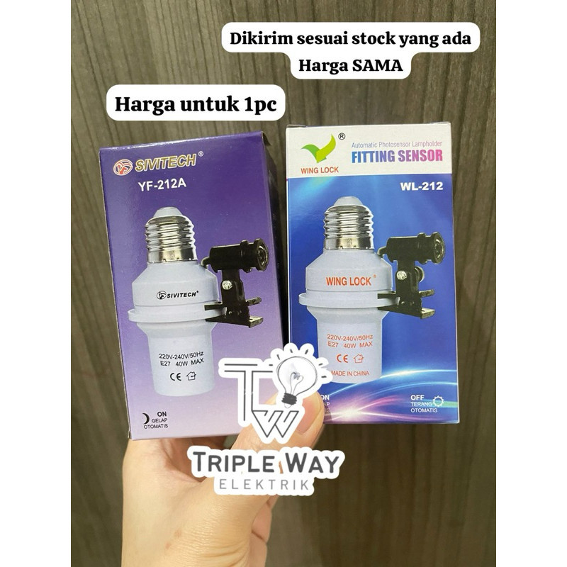 Fitting Sensor Cahaya / Fitting Cahaya Otomatis