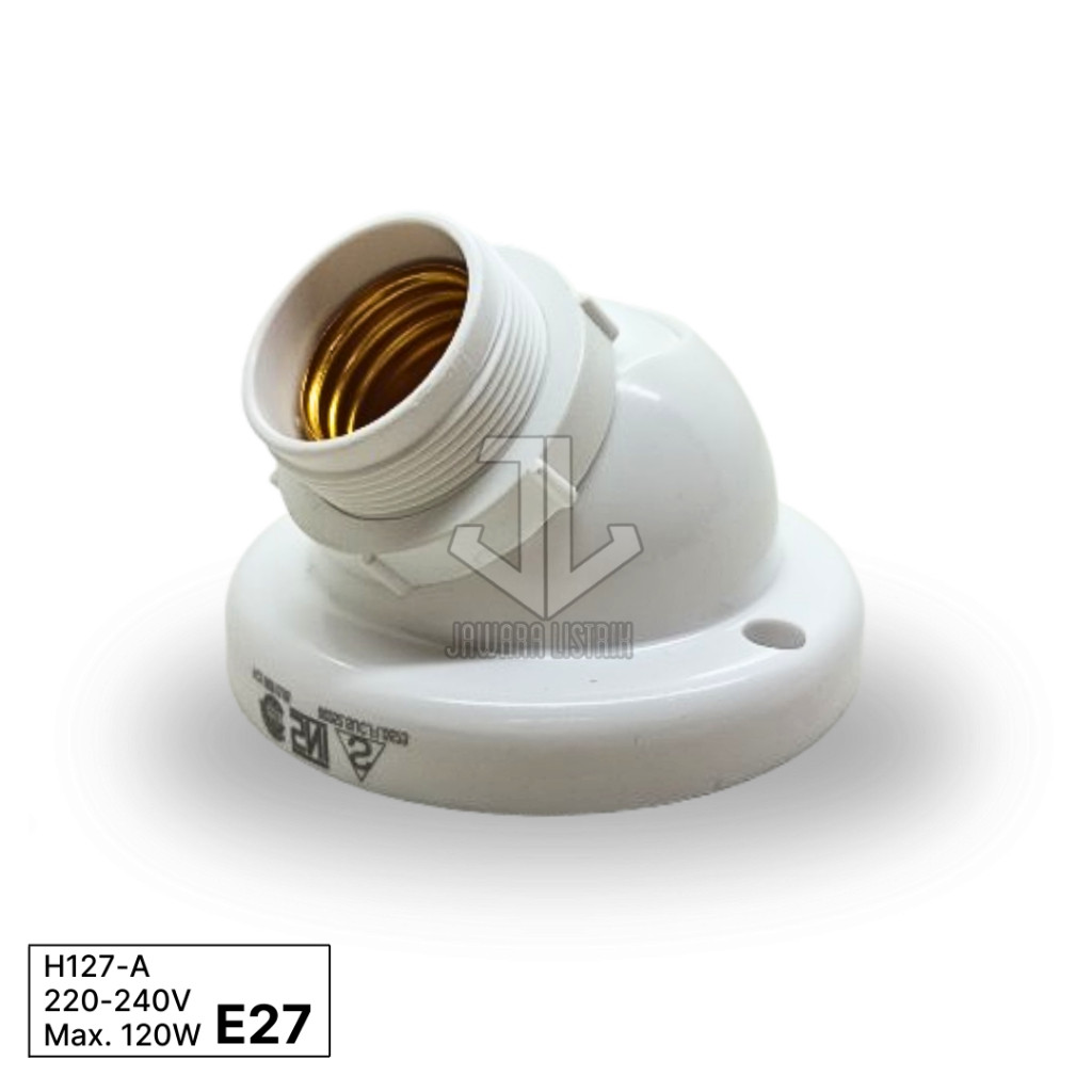 FITTING LAMPU PLAFON E27 ADJUSTABLE H127A BISA ATUR SUDUT KEMIRINGAN