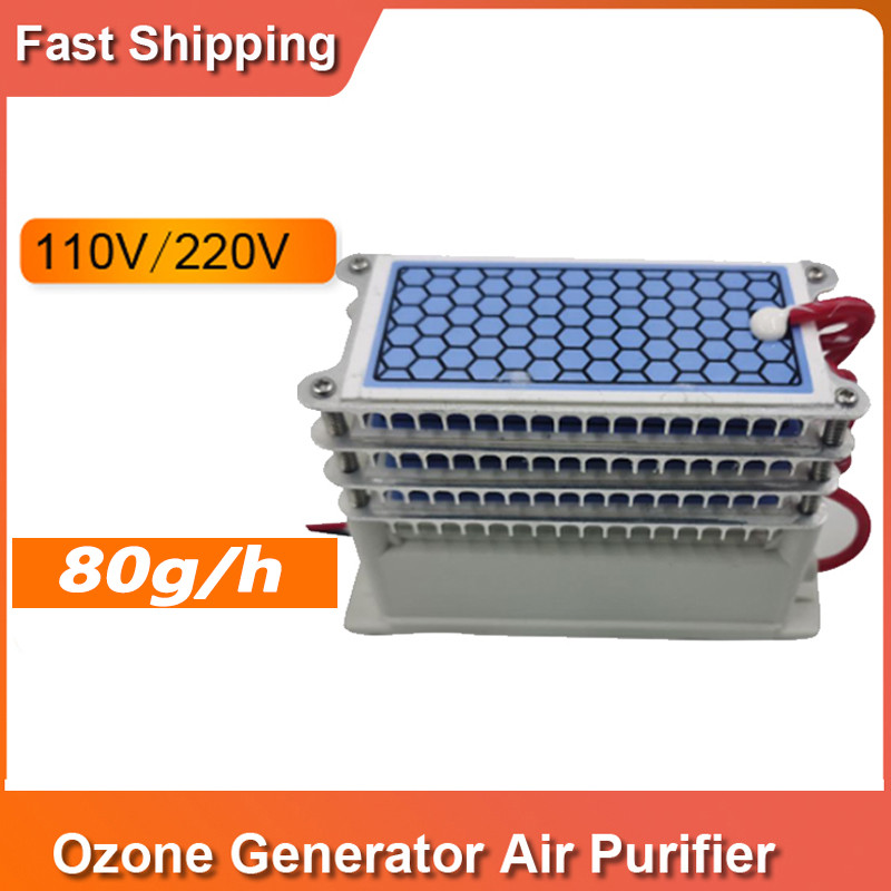 Air Purifier Ozone Generator 80g/h Remove Odor Integrated Ceramic Ozone Plate Household Ozonizador O