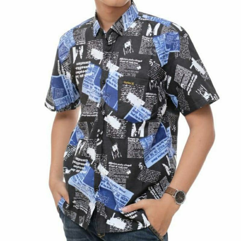 Kemeja Pria Motif Koran Kemeja Surfing Kemeja Masakini Trend