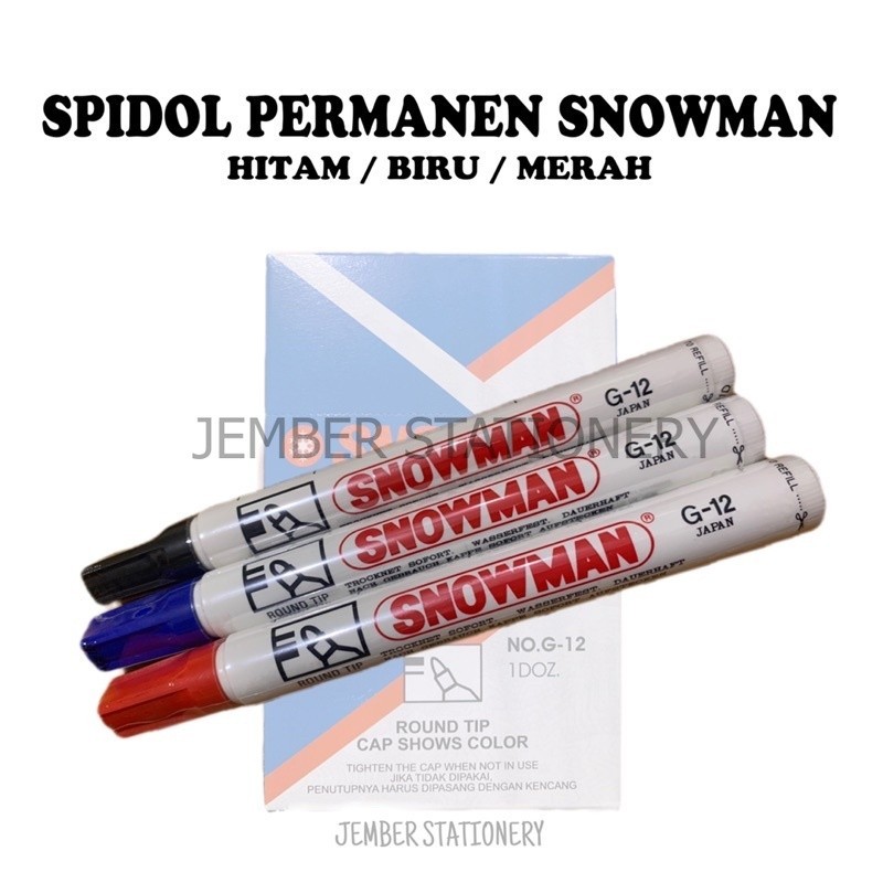 (LUSIN) Spidol Permanen Snowman G12