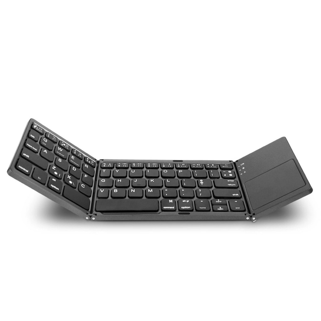 Foldable Wireless Keyboard Ultra Slim Touchpad Bluetooth Keyboard Rechargeable Folding Keyboard for 
