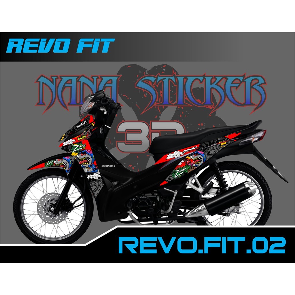 Striping Revo Fit Doraemon Zombi - Stiker Revo Fit List Variasi Motor Sticker Revo Fit
