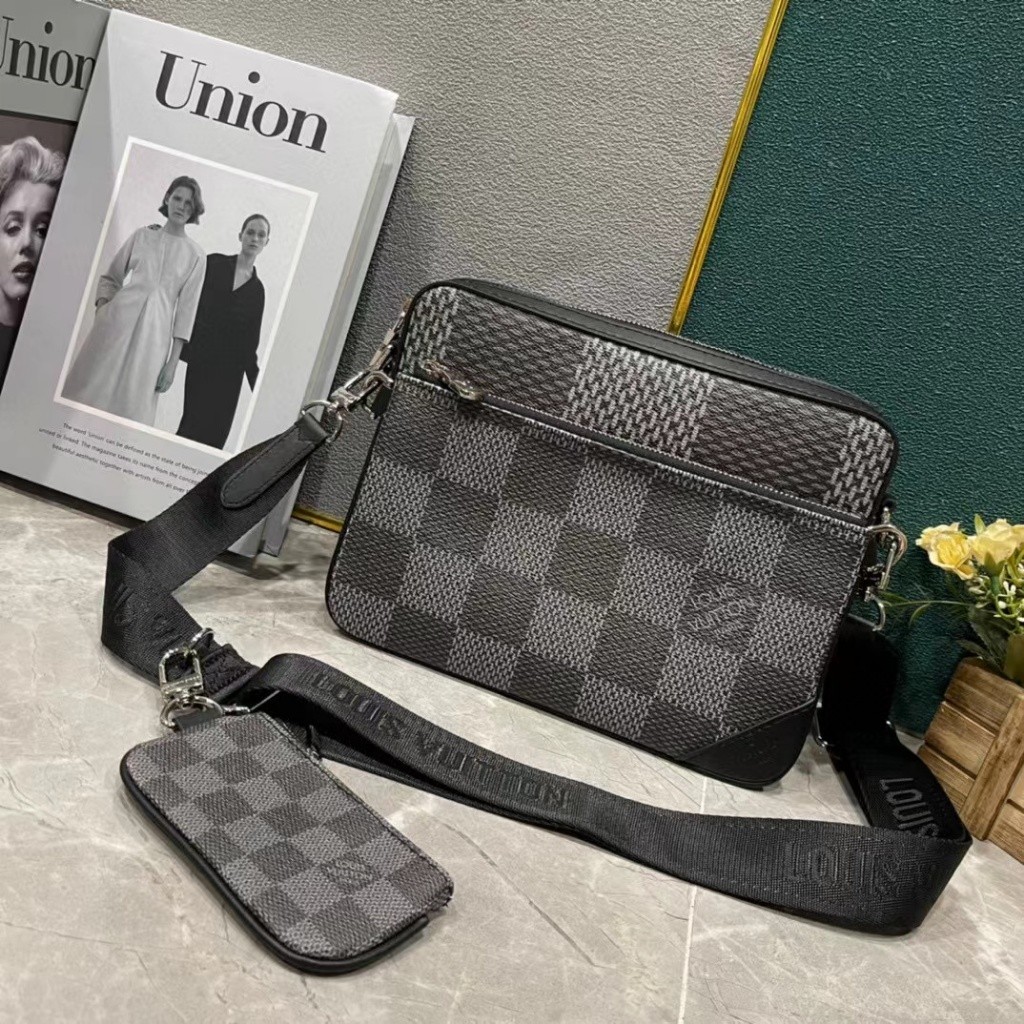 The new LV Men's Crossbody Shoulder Bag Trio Messenger Bag