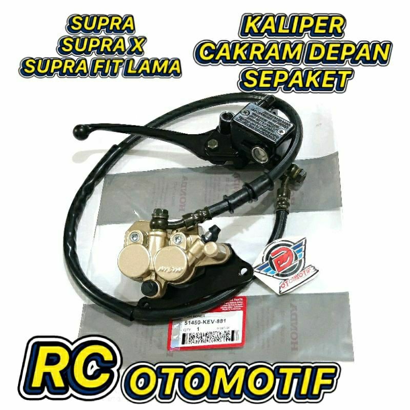 KALIPER CAKRAM MASTER REM SET DEPAN SEPAKET SUPRA, SUPRA X