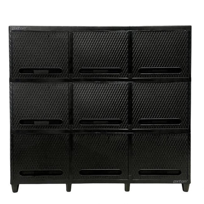 |AARON| PXTON LEMARI 3x3 TRIBLAST || LEMARI PLASTIK MEJA TV || LEMARI PORTABLE TEBAL || LEMARI 3 SUS