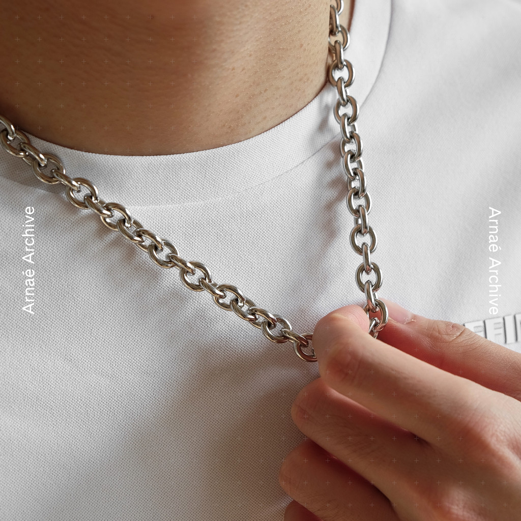 Arnae Archive — Classic Forged Chain Necklace — Kalung Unisex Premium Stainless Steel Anti Karat