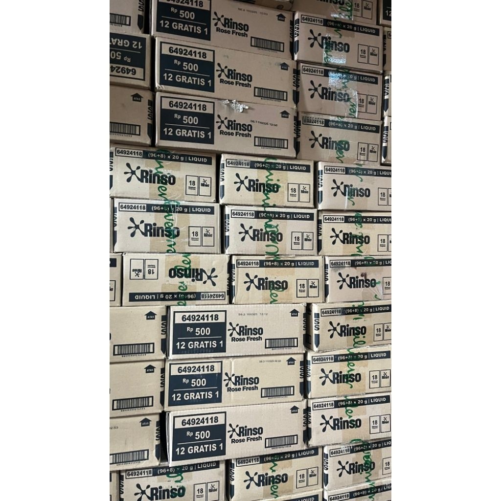 PROMO rinso cair kemasan 500 (1 dus) /