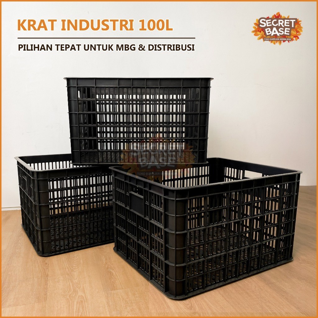 KRAT INDUSTRI 100L - Keranjang Serbaguna / Krat Piring Ompreng Buah / Krat Multigungsi 100 Liter