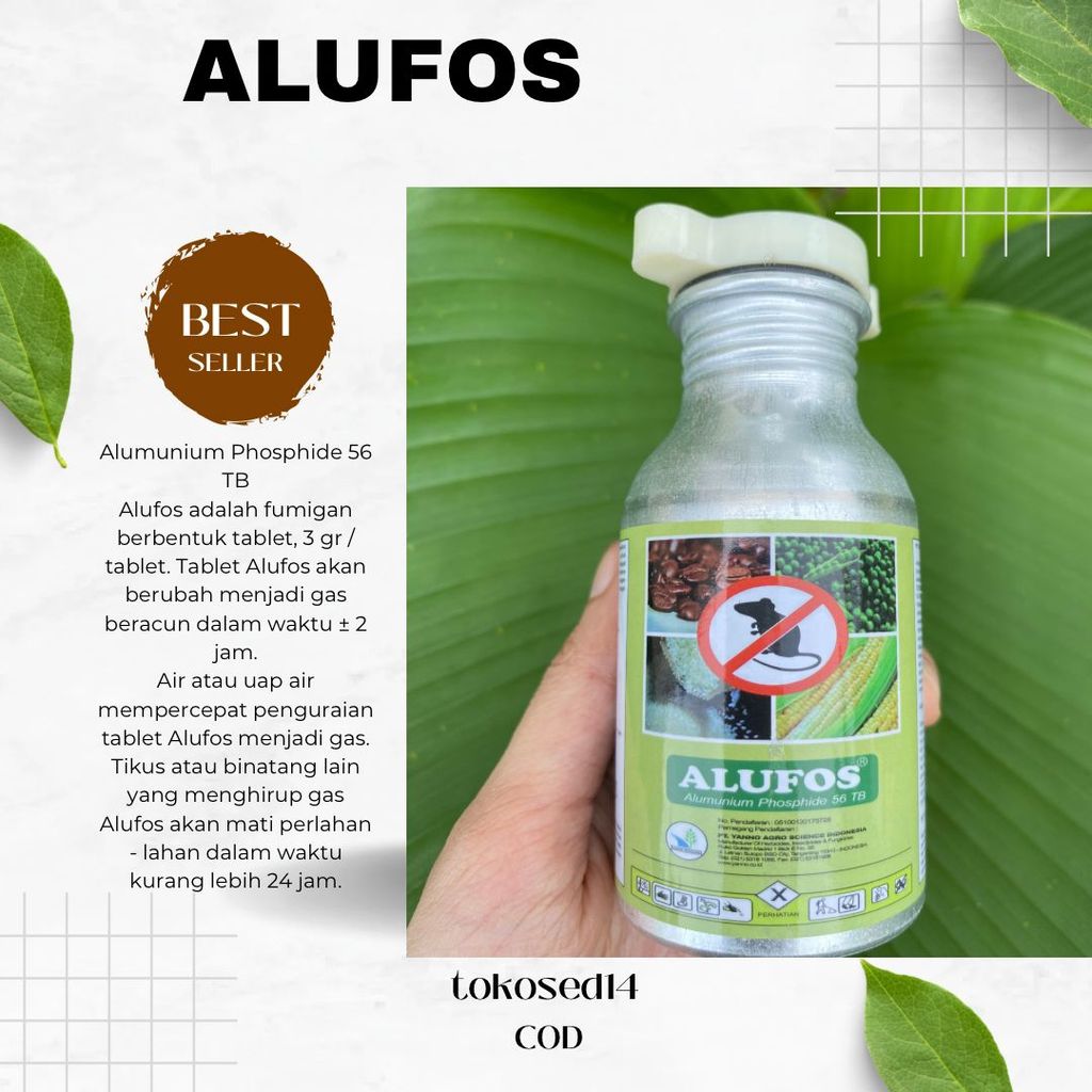 Alufos pill tikus Obat Tikus  ALUFOS 56 TB isi 90 gram /30 tablet PESTICIDES