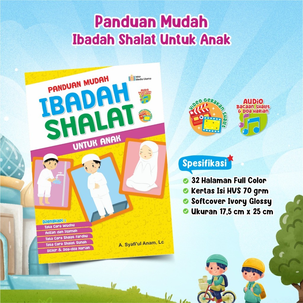 Buku Panduan Sholat Anak Berwarna Tuntunan Lengkap Shalat Wajib Sunah Doa Dzikir Full Color Besar