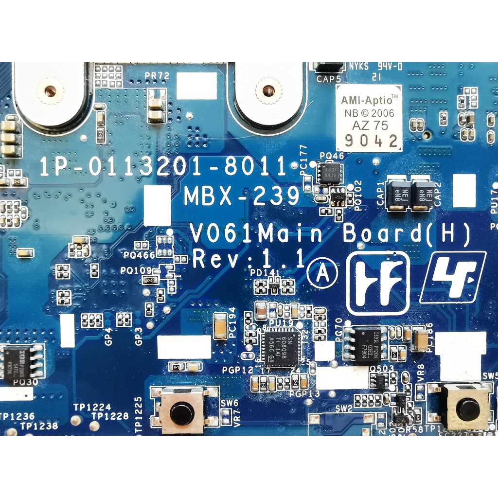 Original for SONY MBX-239 laptop  motherboard  MBX-239 HD6630M  1GB  V061 1P-0113201-8011 A18711002A