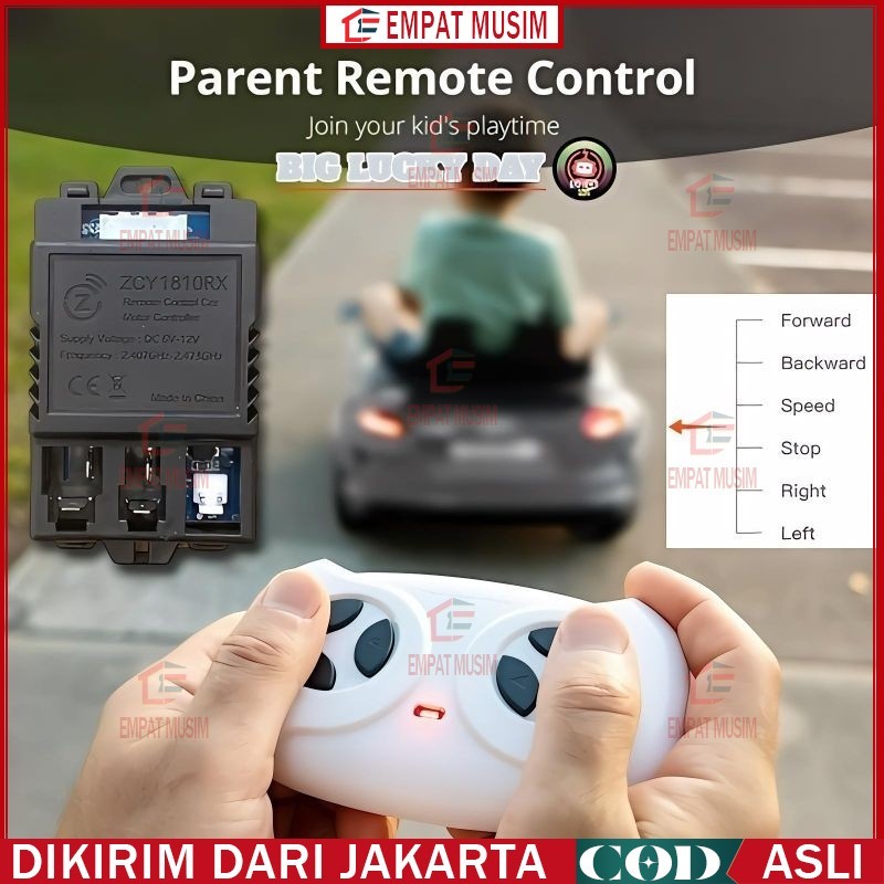REMOT RECEIVER ZCY1810RX / JR1810RX 7PIN / 5PIN 6V - 12V MOBILAN AKI ANAK REMOTE CONTROL IC MODUL BO