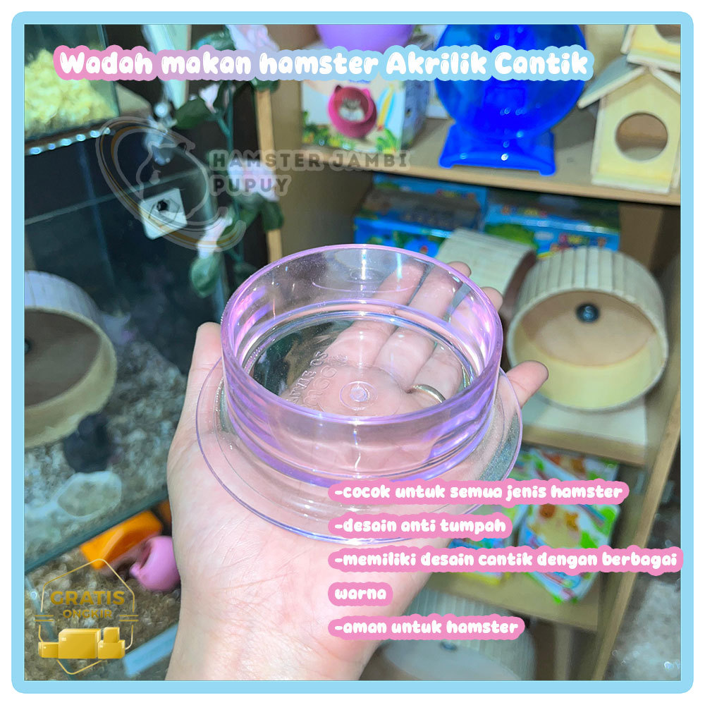 Wadah Makan Akrilik | hamster/wadah makan hamster #ACC5