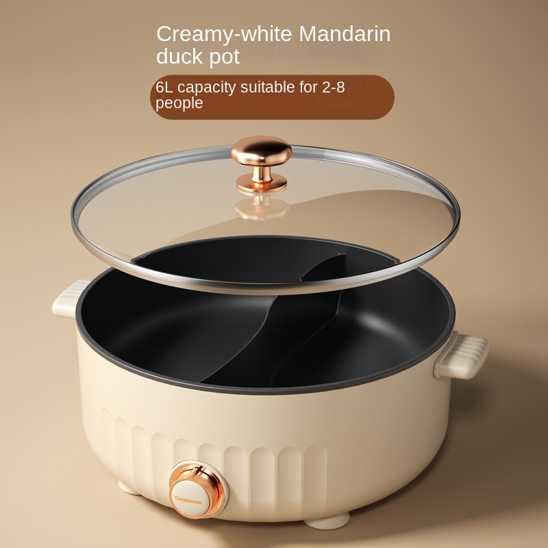 Electric Hot Pot Household Electric Cooking Pot Multi functional Integrated Hot Pot Non stick Electr
