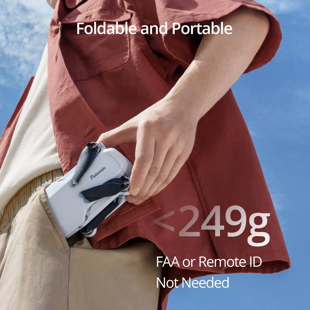 Potensic C0 4K Camera Drone Professional Mini Drone with 3 Axis Gimbal GPS 6KM Brushless RC Toys Qua