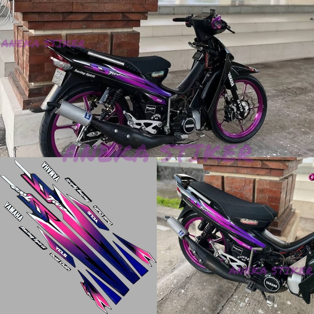 Striping Stiker Yamaha F1ZR fizr fiz r f1 zr SS Two SSTwo SS2 stiker list body Hitam Biru Pink kuali