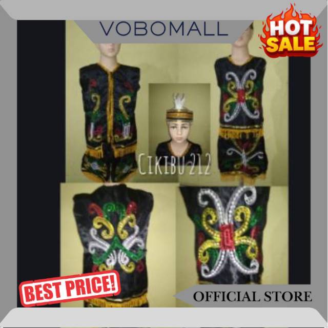 Baju adat kalimantan timur anak (cikibu)