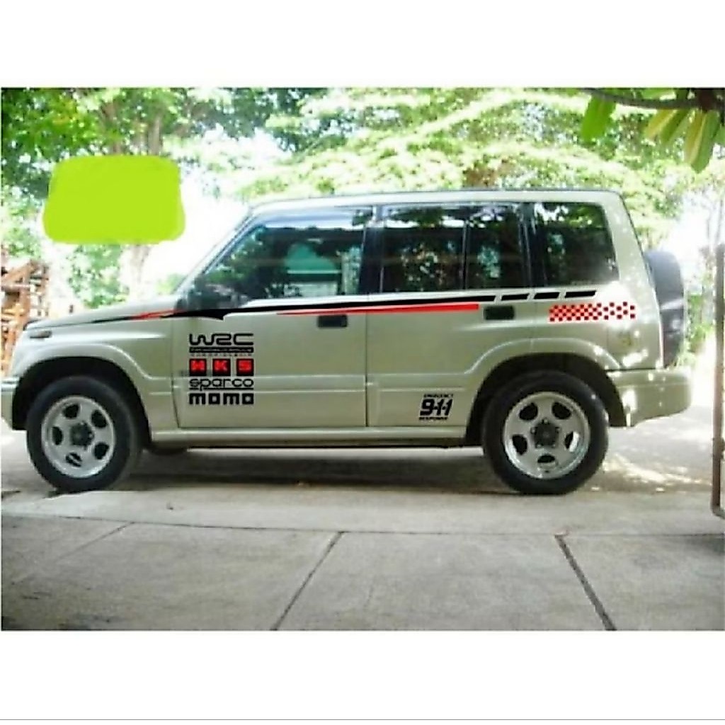 Sticker mobil escudo kijang dll stiker list variasi mobil escudo keren tahan lama