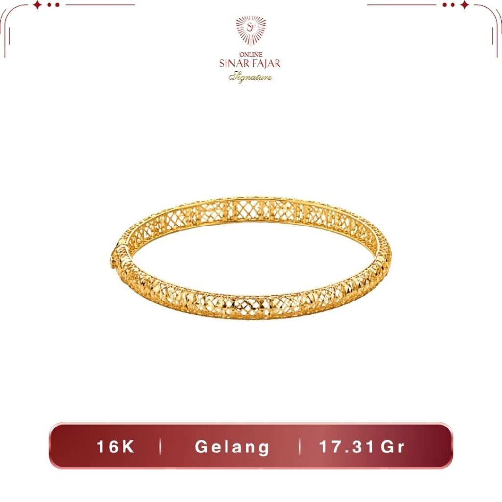 Gelang Tangan Emas Fashion Wanita Model Keroncong Dubai 16K/700 - Sinar Fajar