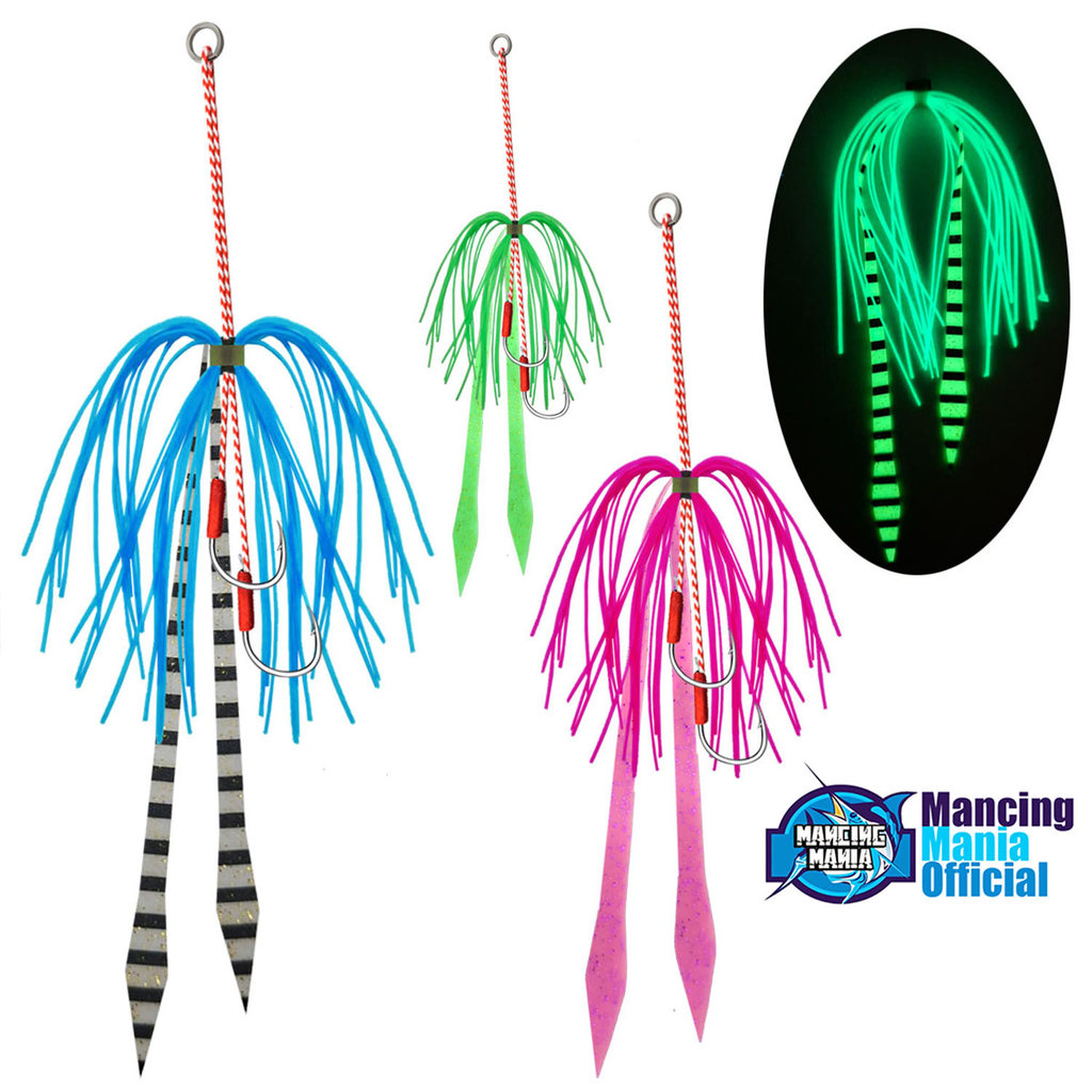 MMT7 Skirt TaiKabura Madai Jig Inchiku Rubber Mata Kail Pancing Skirt Metal Jig Umpan Pancing Kabura
