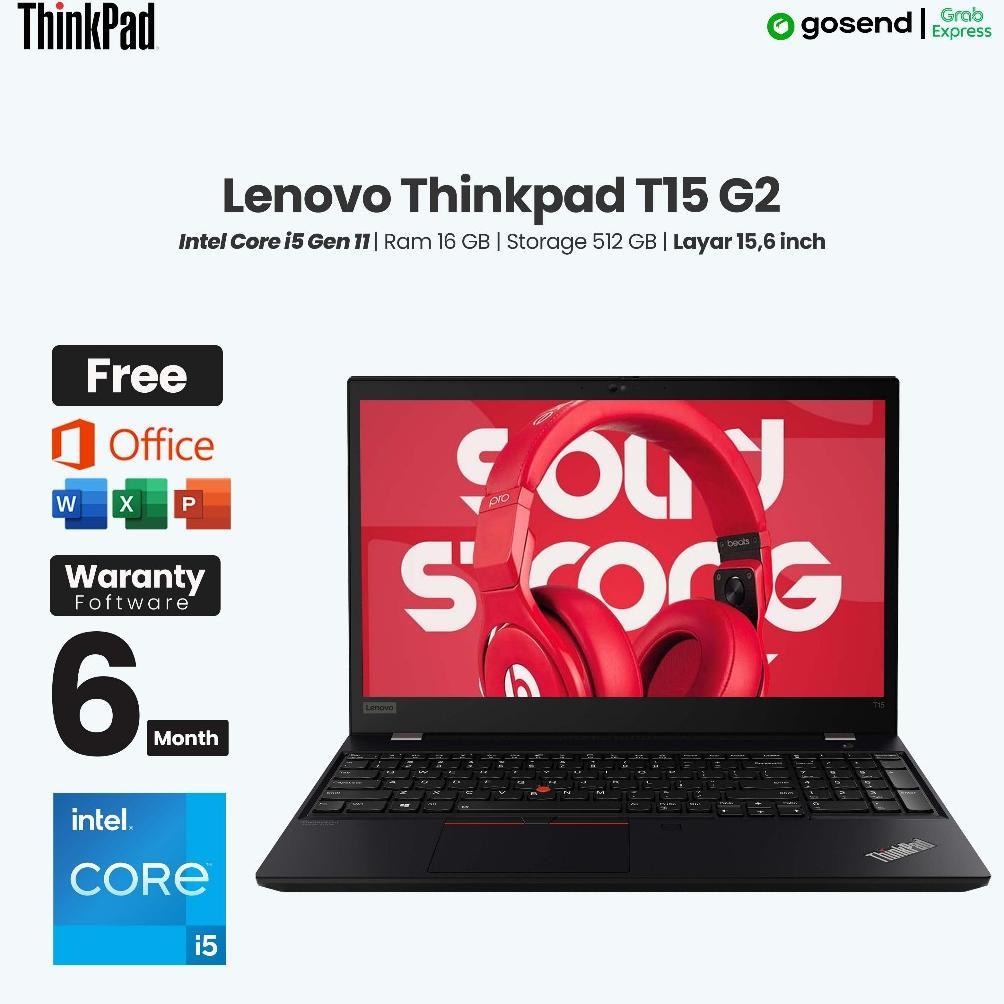 Laptop ThinkPad T15 SSD Laptop Pelajar Windows 11 Original