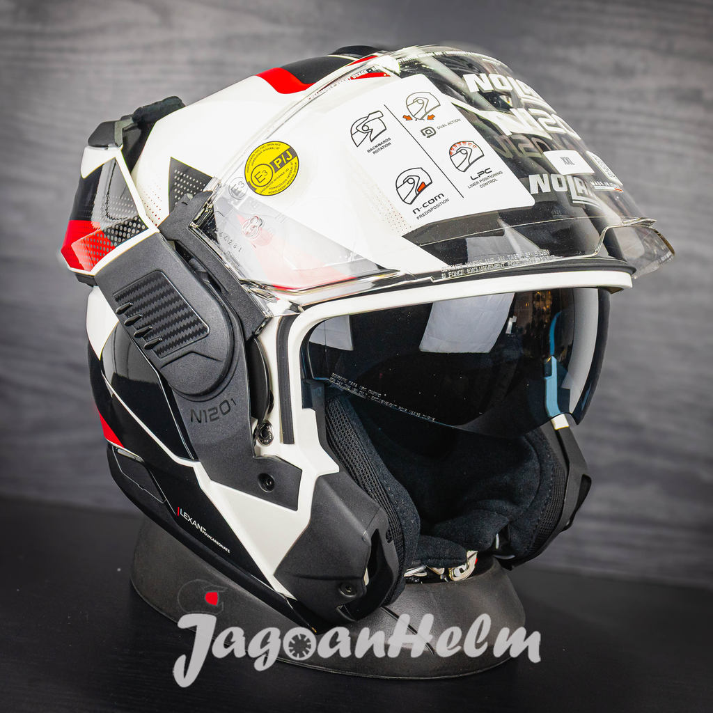 NOLAN HELM N1201 CICLONE 363 | WHITE BLACK RED | N120-1 MODULAR FLIP BACK FULL FACE