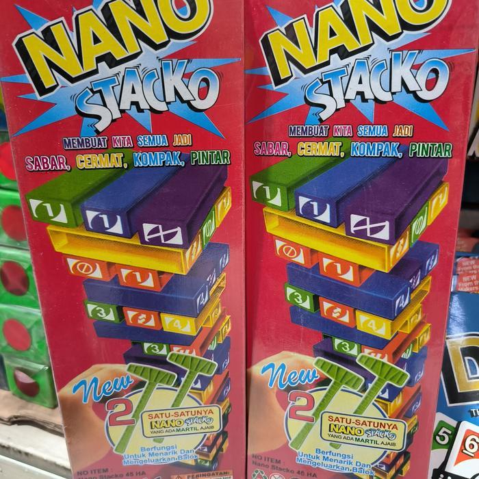 Mainan nano stacko +kartu stacko / UnoFlip / UnoMercy - Nano stacko