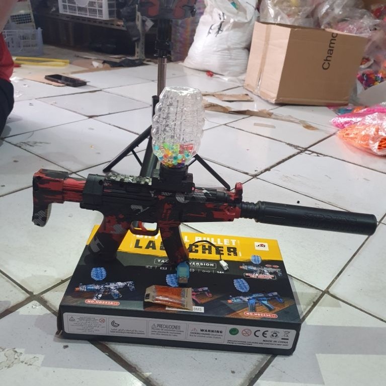 MAINAN PISTOL WATER GEL BLASTER MP5 ELECTRIC BATERAI