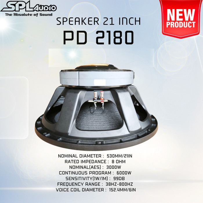 SPL Audio Speaker 21 Inch PD 2180 3000W 99dB