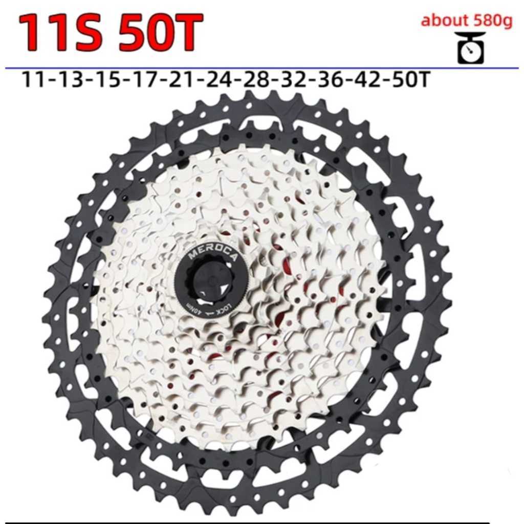 Foto Sprocket Cassette Gear gir Meroca 11S 11 speed 11-50T 50T wide ratio