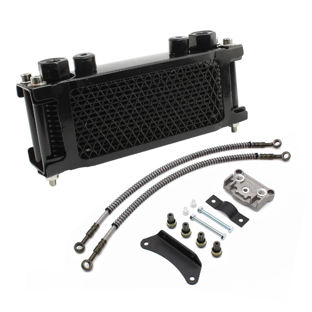 Pendingin Oli Mesin Motor Aluminium Oil Cooler Universal 125CC 250CC Motor Trail Pit Bike Radiator