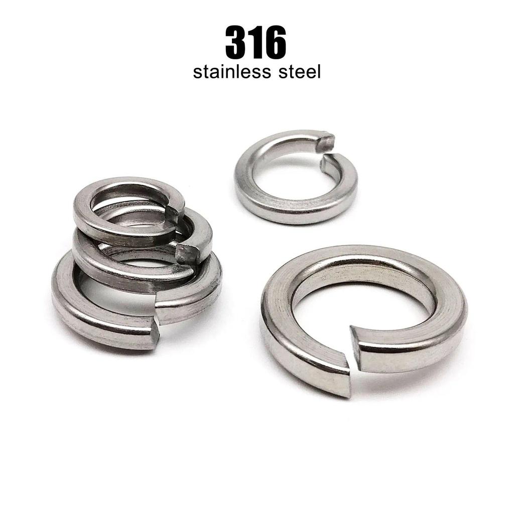 10/50X M1.6 M2 M2.5 M3 M4 M5 M6 M8 M10 M12 M14 M16 GB93 A4 316 Stainless Steel Split Spring Lock Was
