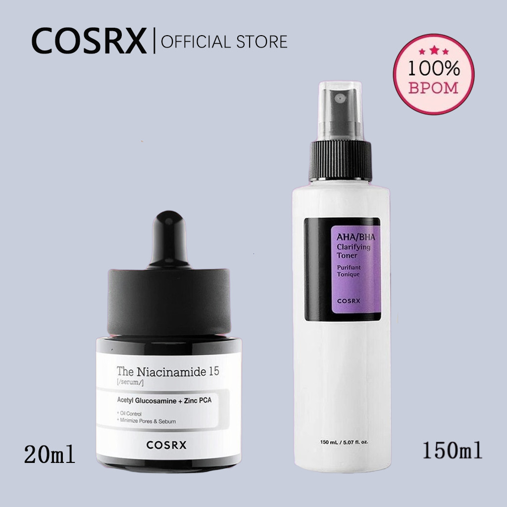 COSRX The Niacinamide 15 Serum, Size - 20ml+COSRX AHA/BHA Clarifying Treatment Toner - 150 ML